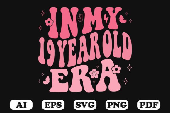 In My 19 Year Old Era Wavy SVG Graphics