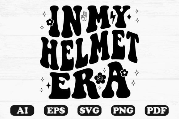 In My Helmet Era Retro Wavy SVG T-shirt