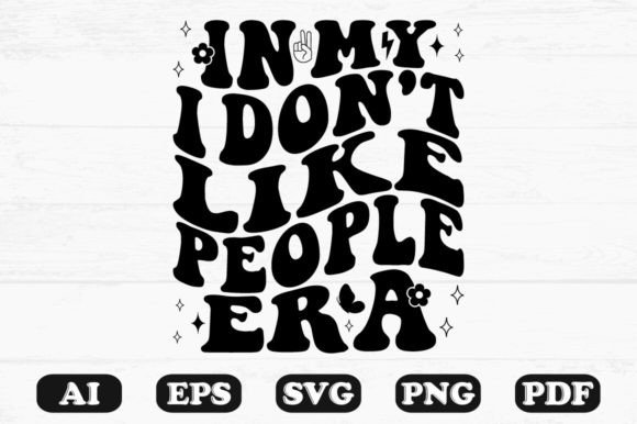 In My I Don’t Like People Era Retro Wavy Graphics
