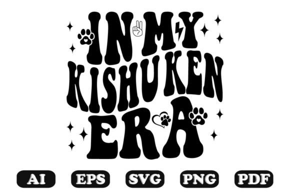 In My Kishu Ken Era Wavy SVG: Graphics for Crafts