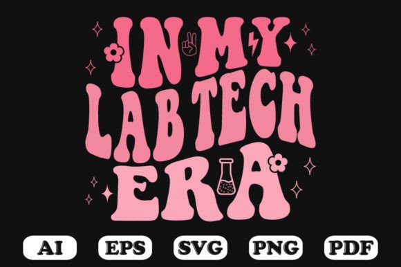 In My Lab Tech Era Retro Wavy SVG: Graphics for Crafts