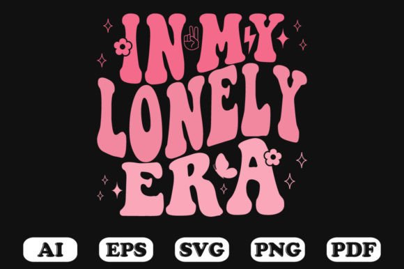 In My Lonely Era Retro Wavy SVG: Graphics for Crafts Brands