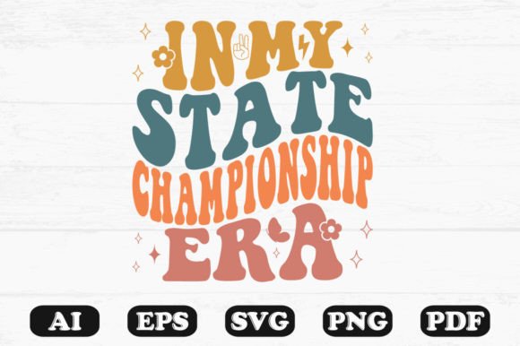 In My State Championship Era Retro Wavy Graphics