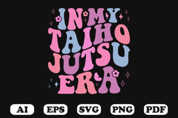 In My Taiho Juts Era Retro Wavy SVG Graphics